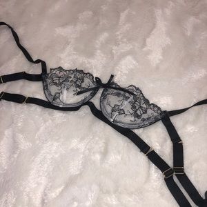 Floral lace bra